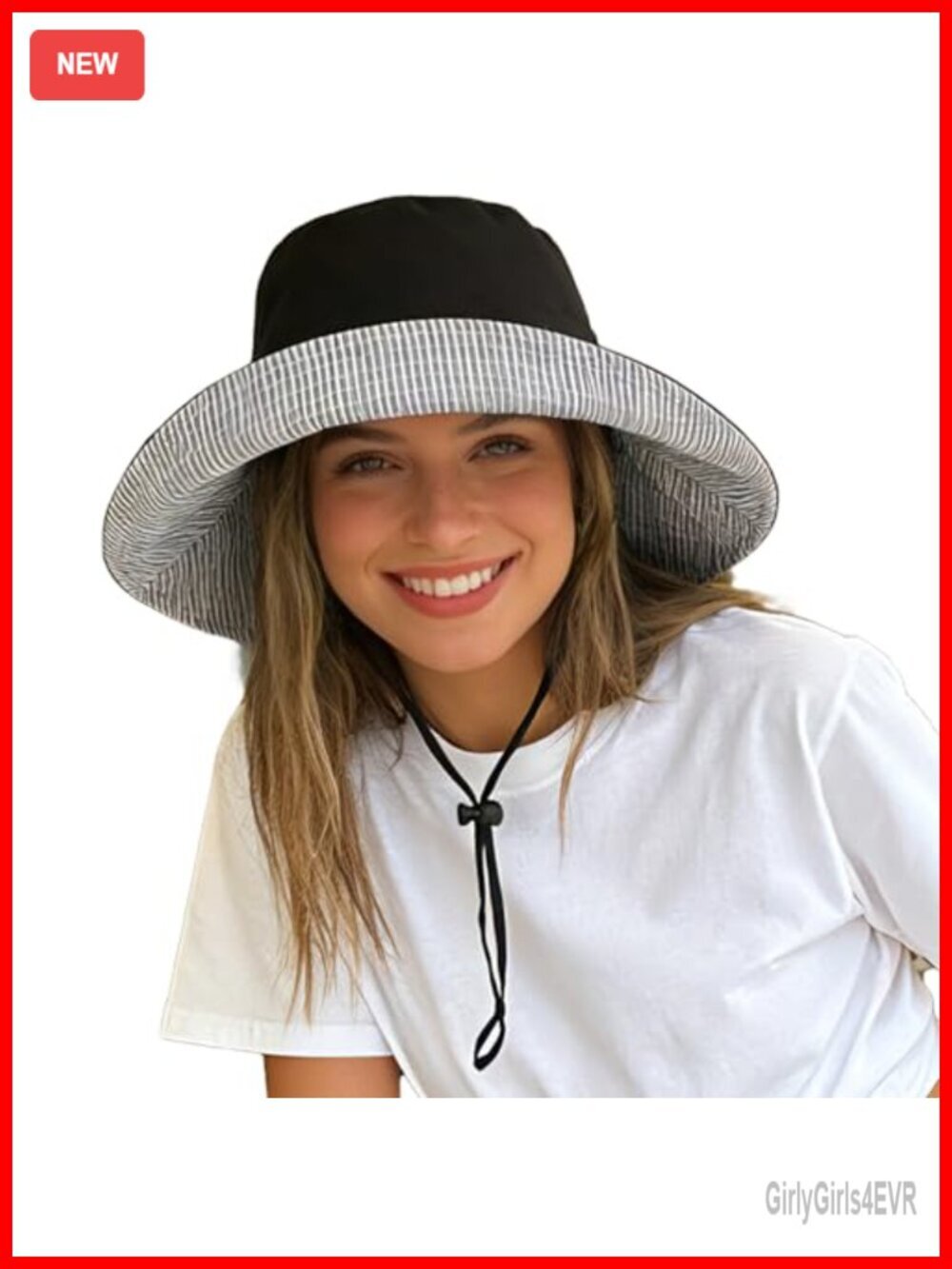 UPF 50+ Wide Brim Foldable Bucket Sun Hat for Women Travel Beach